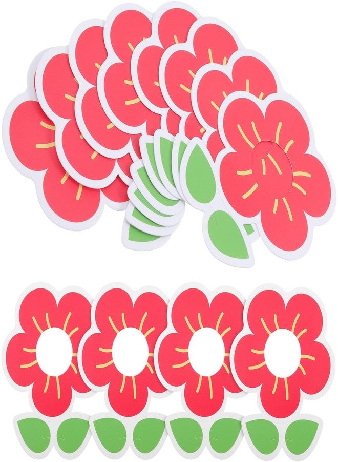 PRETYZOOM Little Candy Flower Lollipop Card Holders 50 Pcs Paper Candy Decorations 3.3X2.7 Inch for Kids Valentines Day Classroom Party Favors - Image 1